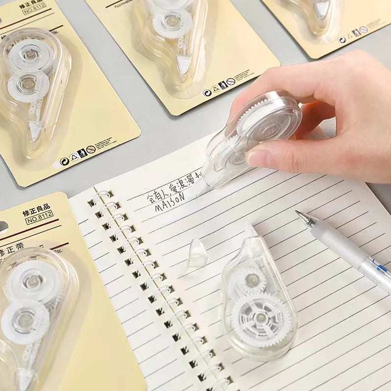 1 PC Large Capacity Transparent Correction Tape Simple Portable Student School Exam Office Stationery Supplies
