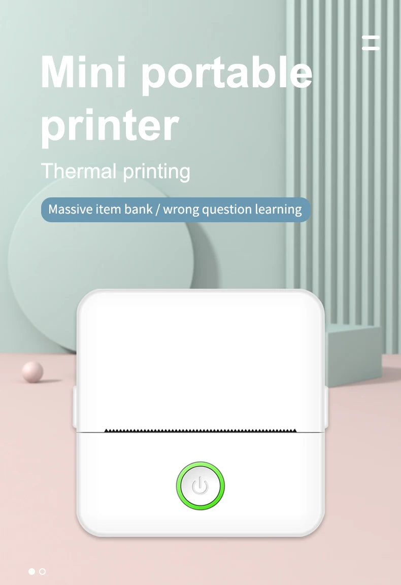 X6 Mini HD Portable Label Thermal Printer Endurance Bluetooth Printer for Student Error Title Note Wrong Pocket Inkless Printing