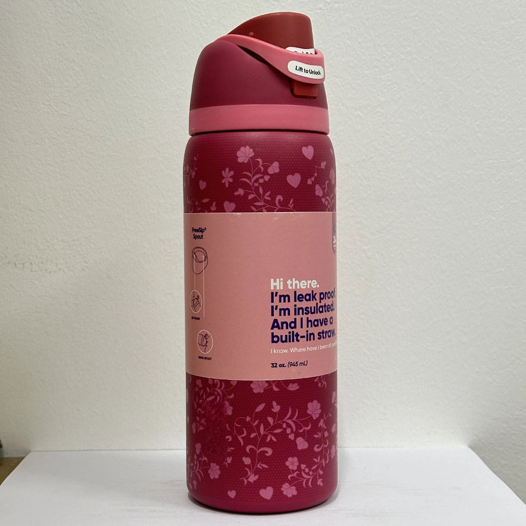 Stainless Steel Water Bottle 32oz Vacuum Insulated Water Bottle with Straw & Leak-Proof Lid Portable Handheld Vacuum Flasks