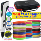 2026 New 3D Printing Pen DIY Three-dimensional Painting Children Toys With LCD Screen Power Adapter 200M PLA Filament Toys Gift