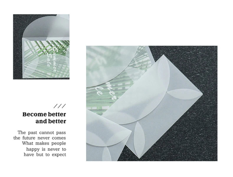 50pcs/lot Blank Translucent Envelope for Invitations Postcards European Giftbox Message Card Letters Business Wedding Envelopes