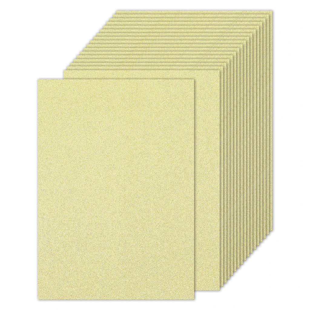 20 Sheets 250gsm Glitter Cardstock Paper Rectangle Premium Sparkly Paper Craft Cardstock Paper for Scrapbook Cards DIY Party Art