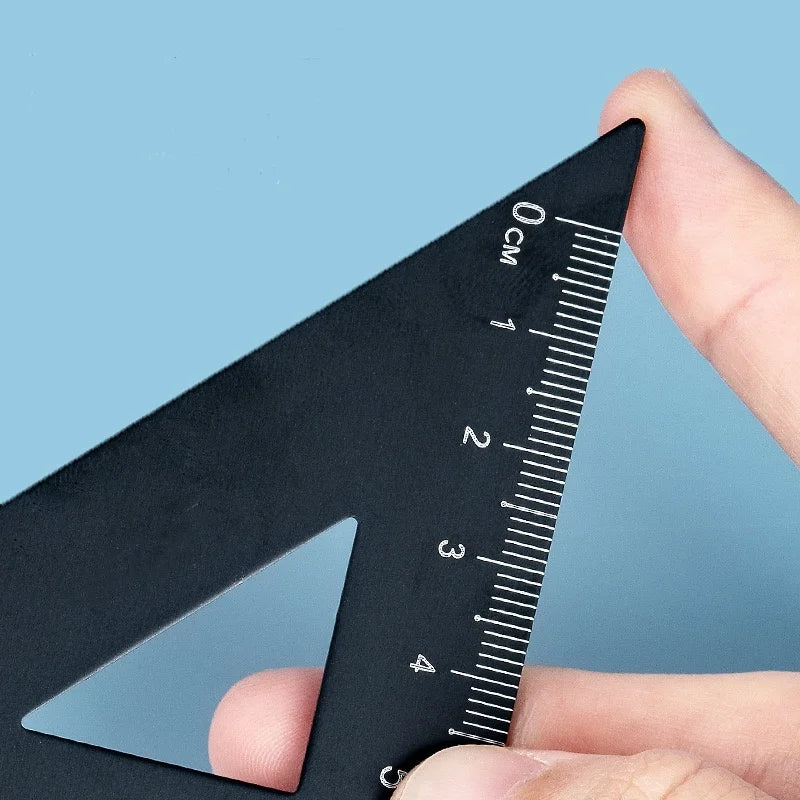 4pcs Metal Ruler Set - 6 Colors Maths and Drawing Tools, Drafting Rulers for Students and Designers