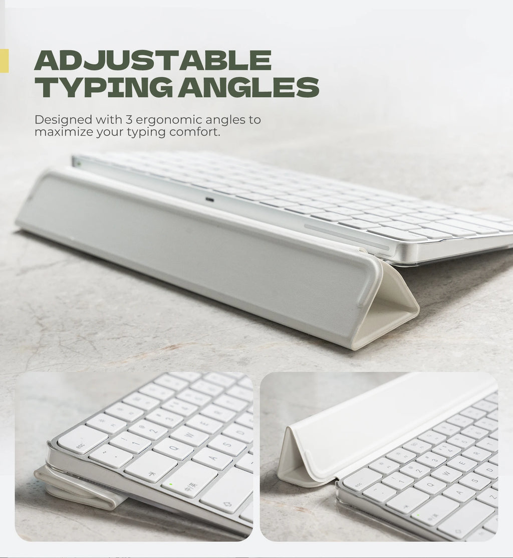 Dexnor Case for Apple Magic Keyboard with Touch ID/Lock Key Hard Travel Storage Case Dust-Proof Protective Leather Keyboard Cove