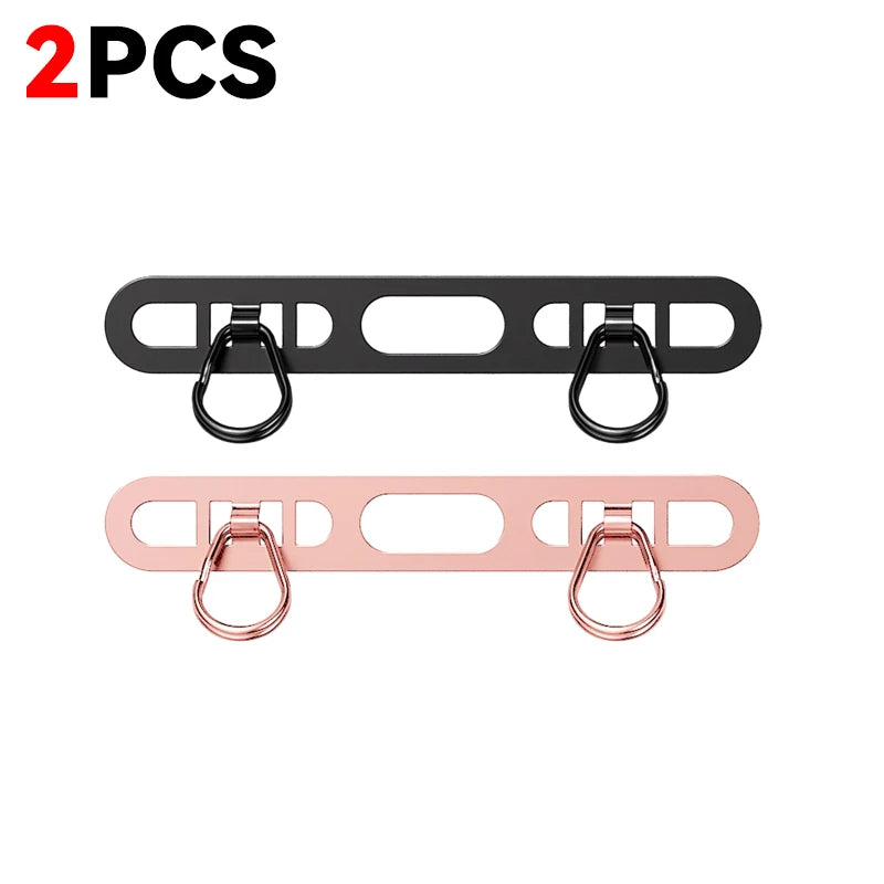1/2/3Pcs Metal Phone Lanyard Side Hanging Patch For iPhone Stainless Steel Clip Double Buckle Phone Straps Gasket Connect Piece