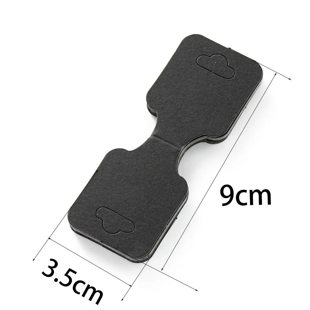 50Pcs Blank Necklace Bracelet Display Foldable Adhesive Price Tag Holder Cards Packaging For Jewelry Small Businesses Supplies