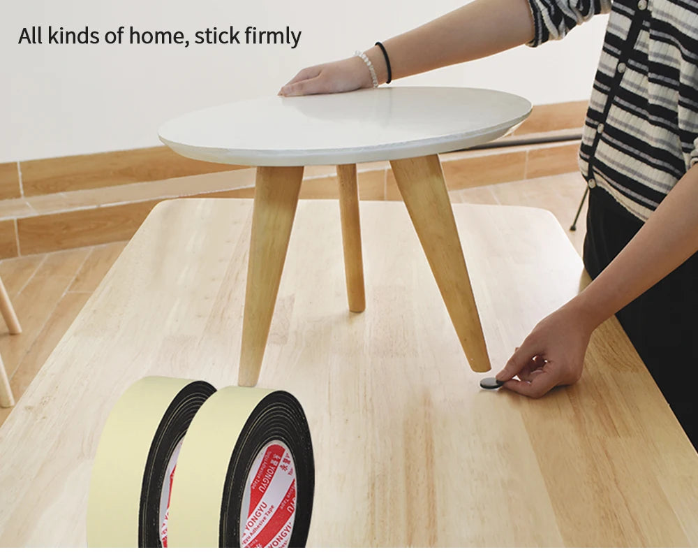 Eva Single-Sided Black Foam Tape Air Conditioning Sealing Construction Joints Cushion Packaging Protection Car Doors And Windows