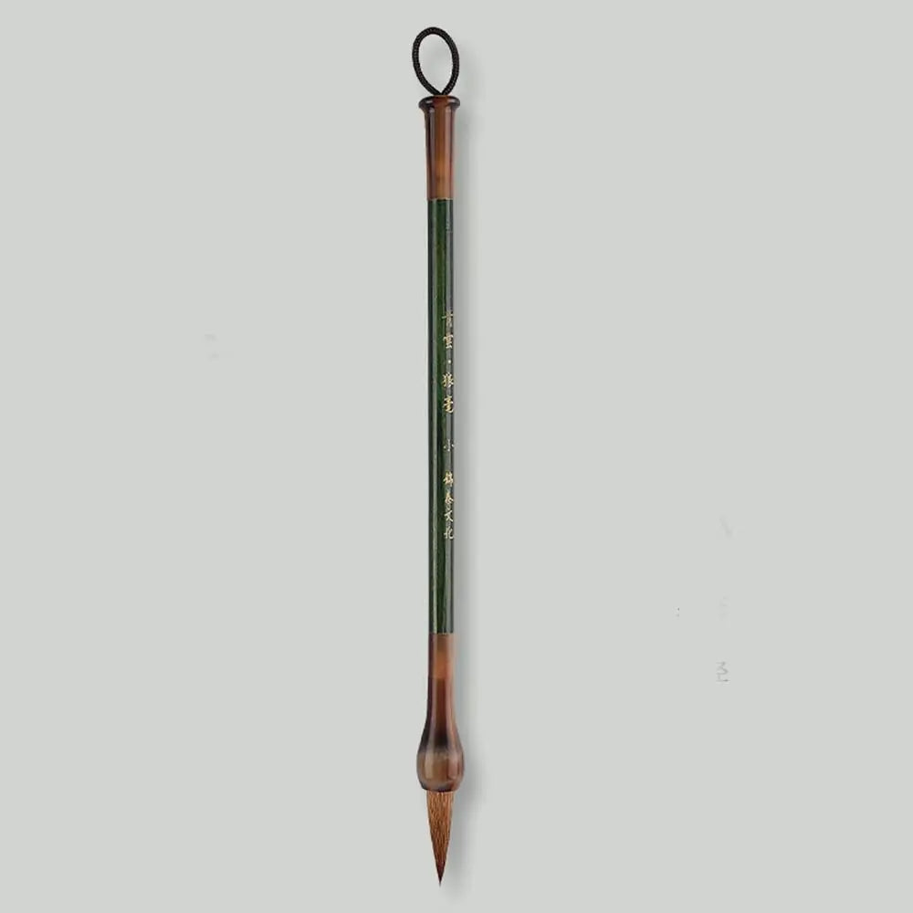 Traditional Chinese Calligraphy Brush Oil Painting Wolf Hair Scriptures Writing Brush Oil Watercolor Wood Art Paint Brush