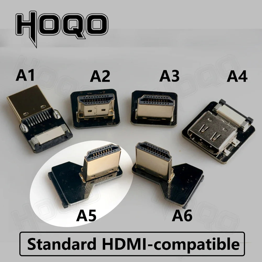 HDMI-compatible FPV Cable Micro/Mini HD-90 Degree Adapter FPC Ribbon Flat Pitch 20pin For TV Projector Multicopter Aerial Photog
