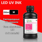 250ML Bottle LED UV Ink For Epson L800 L805 L1800 R290 R330 1390 1400 1410 UV Printer Ink UV Varnish Gloss Ink Hard INK Soft