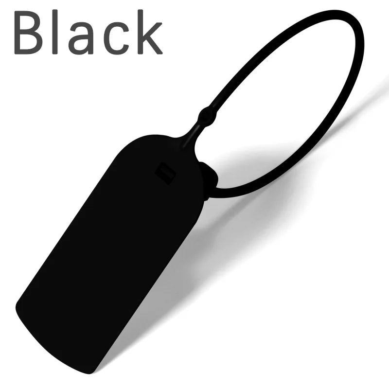 100Pcs Custom Logo Disposable Anti-tamper Plastic Security Seals Hang Tags for Clothing Shoes 200mm 7.8"