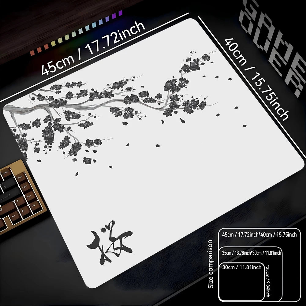 Japan Cherry Blossom 22X18 40X45 Game Small Mousepad Computer Sakura Desk Mat Table Keyboard Pad Laptop Cushion Non-slip Deskpad
