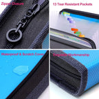 Accordion File Organizer with Safe Zipper, 13 Pocket Expanding File Folder with Front Pencil Pouch, School Office Supplies