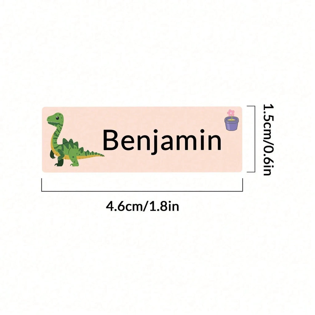 100-500Pcs Custom Animal Name Stickers, Waterproof Labels for Kids, Clothing, Gifts, School, Home, Office, Birthday, Family Use