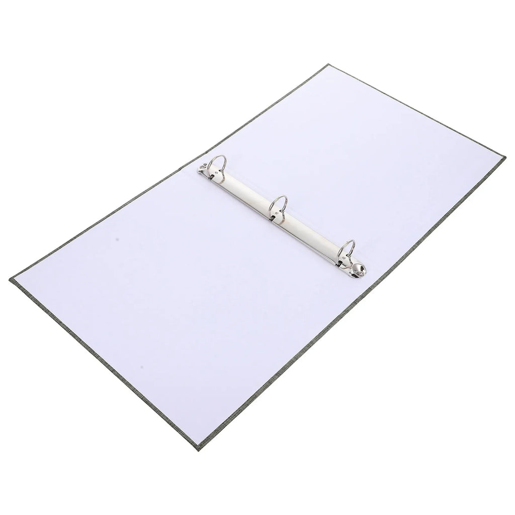 A4 Hardcover Fabric 3 Ring Binder File Organizer Document Holder Office Home Paper Sheet Protector Folder Sheet Organizer