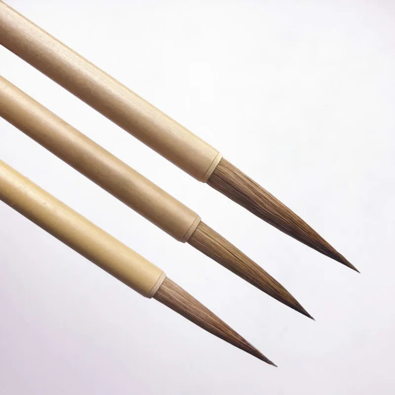 Long Hair Painting Fine Line Mixed Hair Brush Small Regular Script Calligraphy Painting Brush Scripture Copying Craft Supplies