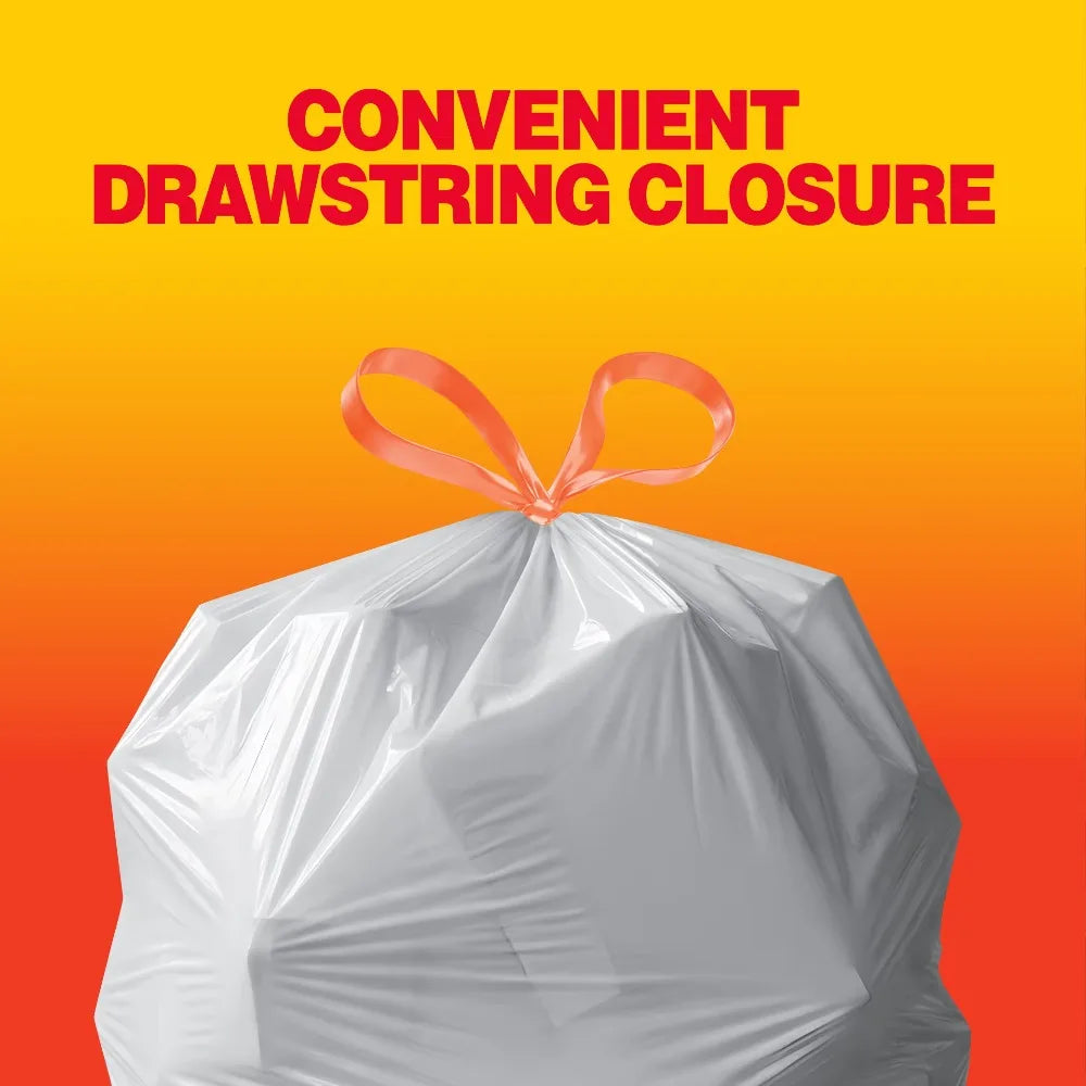 13 Gallon Tall Kitchen Drawstring Bags, 120 Bags, Strong Trash Bags for Wastebasket, Heavy Duty Garbage Bags for Home, Office, Kitchen Can Liners