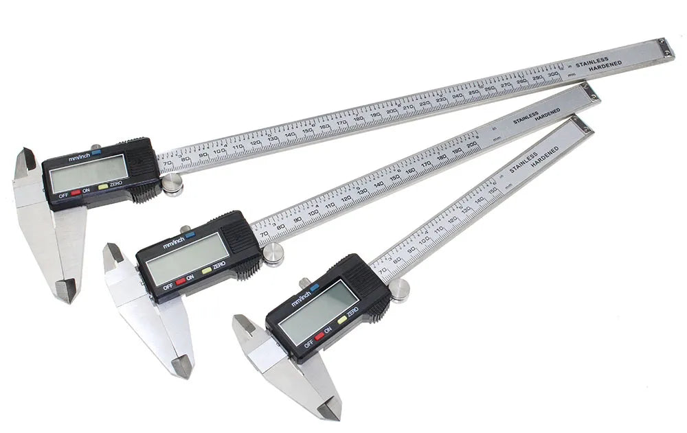0-150/200/300mm 6' 8' 12' Stainless Steel Electronic Digital Caliper Trammel Precision Metric Measurement Tool With LCD Screen