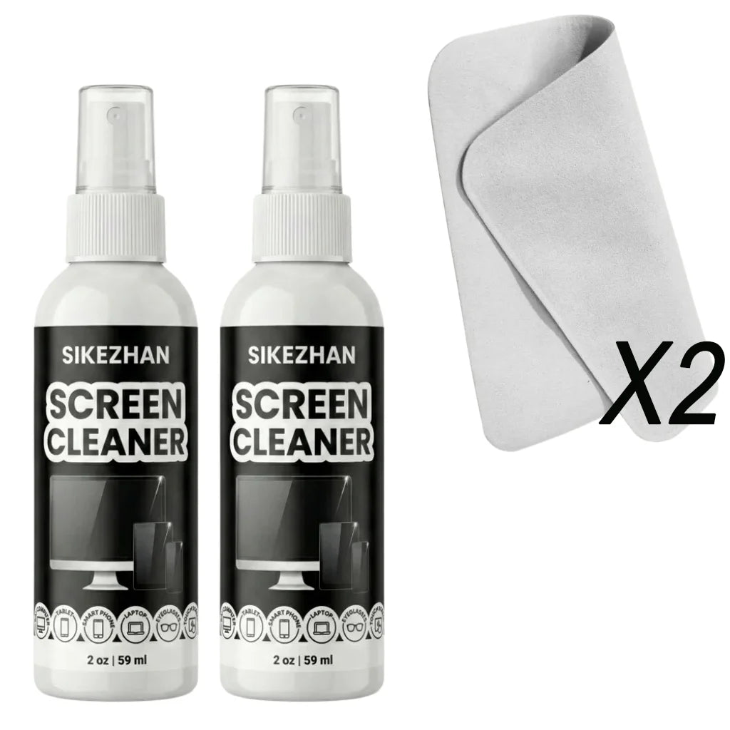 Screen Cleaner Kit Spray with Microfiber Polishing Cloth Streak Free Cleaning Solution for MacBook iPad Laptop TV Display