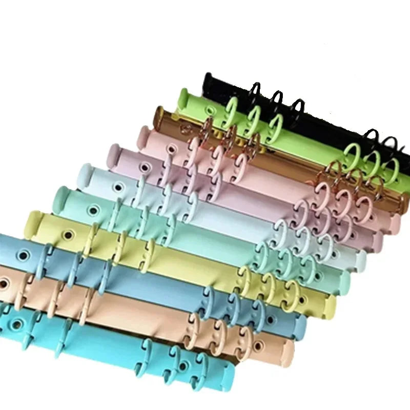Candy-colored Metal Loose-leaf Iron Clip Macaroon 6-hole Binder A5 Binder Loose-leaf  Binder Clips Notebook Loose-leaf Rings