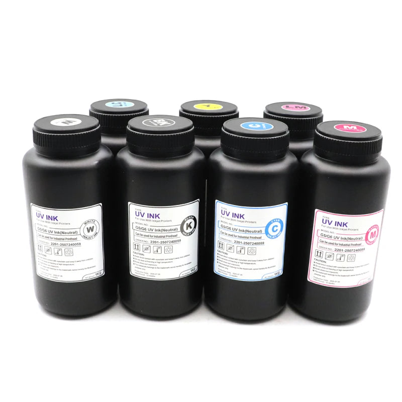 1000ML LED Curable UV Ink For Ricoh G5 G6 Gen3 Gen4 Gen4L Gen5 Gen5i Gen5S Gen6 G3 G4 G5i Printhead Hard Soft Neutral UV Ink