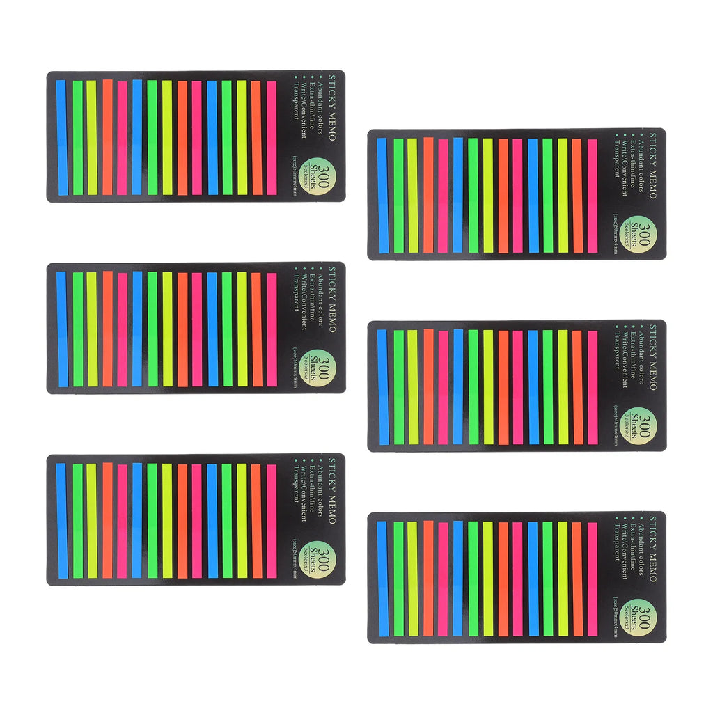 1800pcs Transparent Long Strip Index Tabs Page Markers For Notebooks Journals Book Annotation Supplies Office