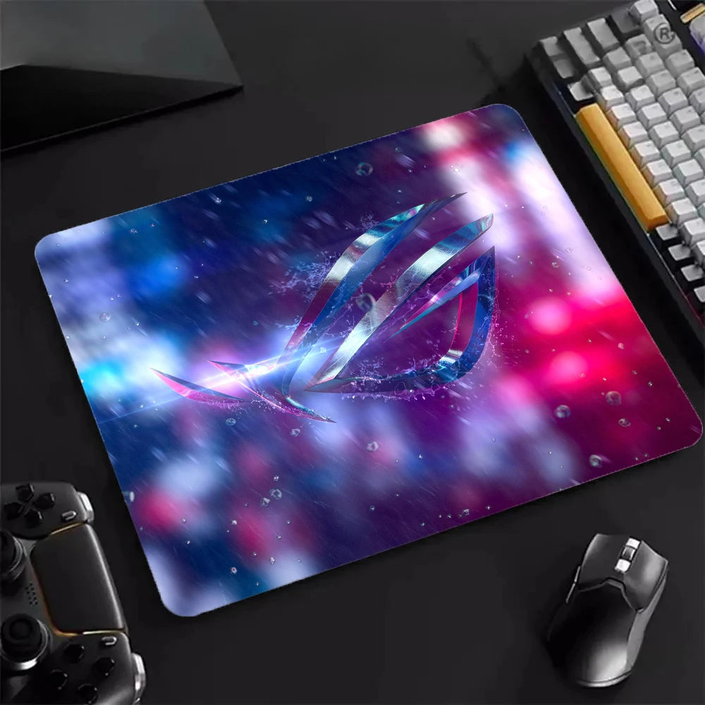 AS-US ROG Game Player Square Mousepad Small Size Home Desk Protector Mat Washable Desktop Mouse Pad Anti-slip Rubber Table Mats