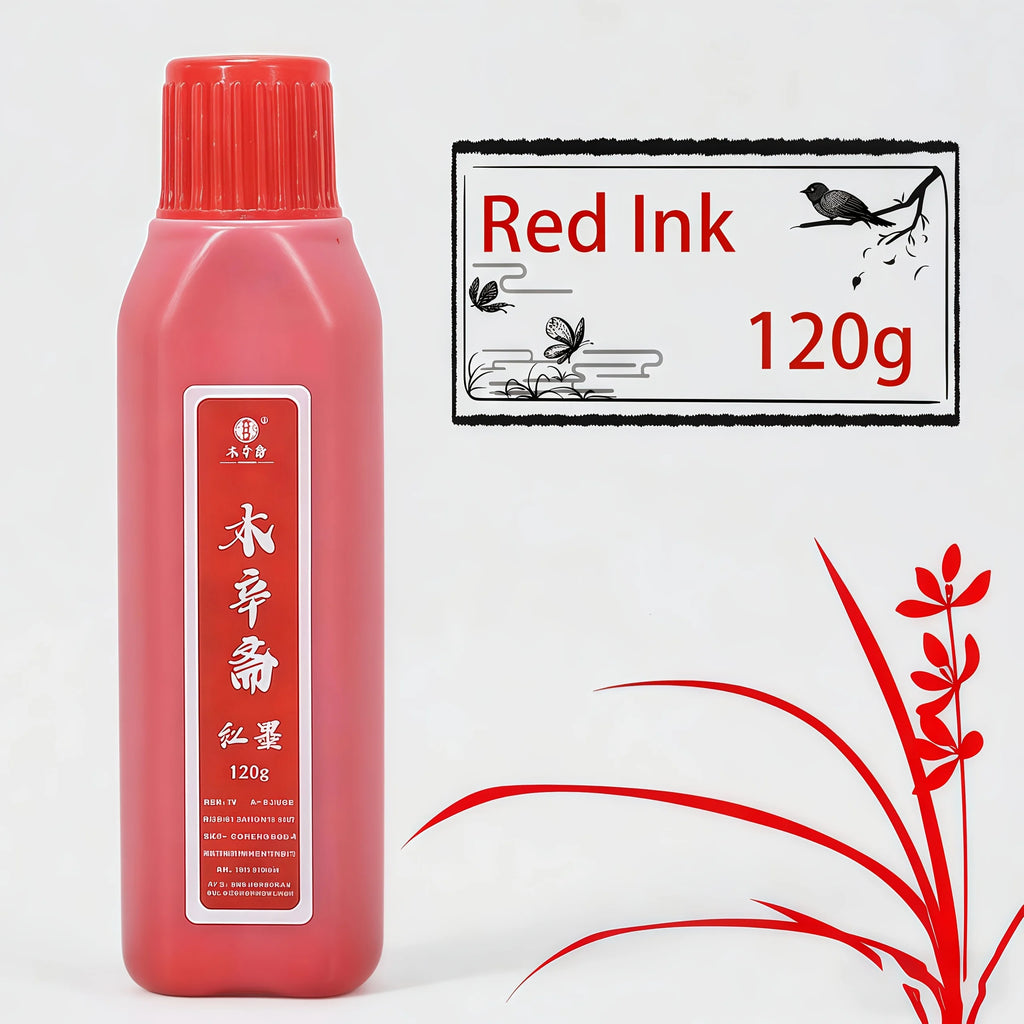 120ml Chinese Calligraphy Ink Colored Gold Silver Red White Vermilion Painting Brush Writing Brush Ink Artist Student Practice