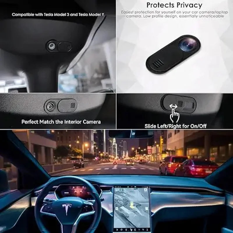 Ultra Thin Slide Webcam Cover for iPad Tablet Laptop Slide Sticker Privacy Protector for Tesla Model 3 Y Interior Cabin Camera
