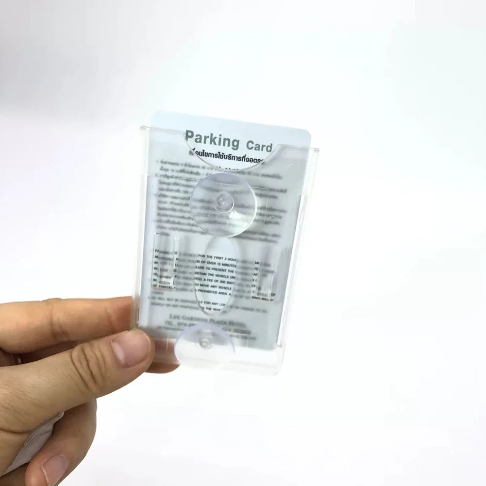 Car Card Sleeve Parking Ticket Clip Auto Fastener Card Bill Holder Mount Fastener Organizer Windshield Stickers Home Office