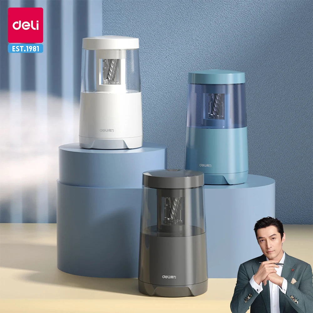 Deli Creative Electric Pencil Sharpener Automatic Office Stationery Study Supplies for School And Business