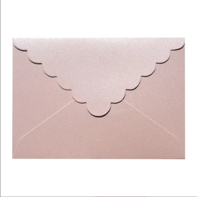 10Pcs Creative Wave Pattern Pearlescent Triangle Envelope Letterhead Special Design Envelope Dropshipping 11*16cm