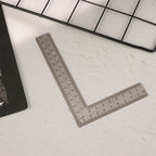 Mini T/L Square Ruler Measuring Layout Tool Stainless Steel Right Angle Ruler 90 Turning Ruler Precision Building Framing Gauge