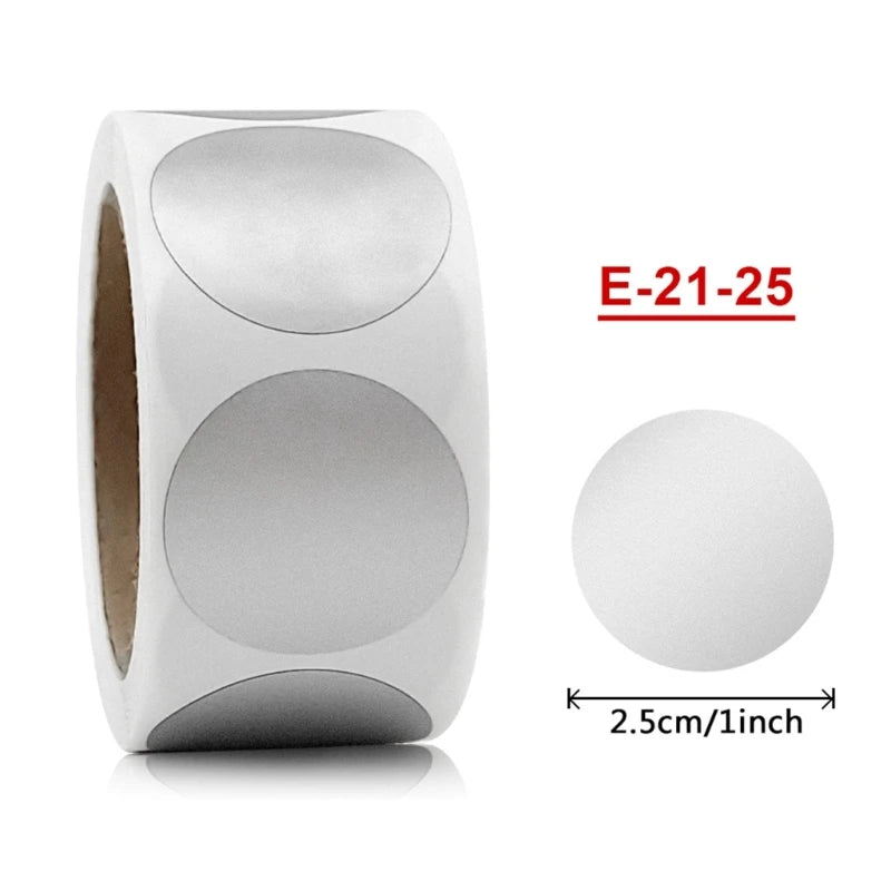 300 Pcs/Roll Scratch Labels Round Scratch Sticker Scratch Cards for Surprise Drop Shipping