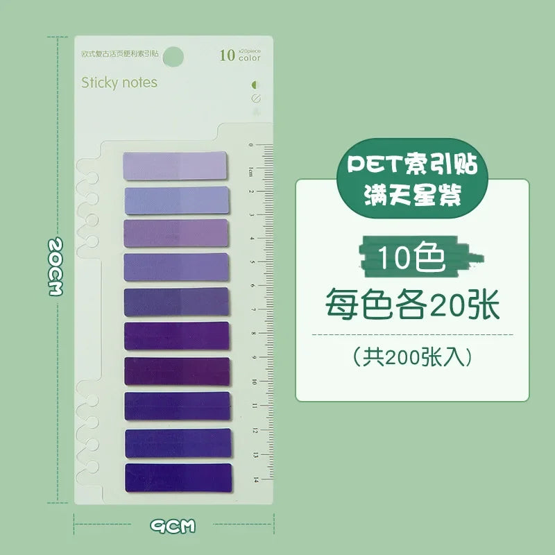 200 Sheets Transparent Sticky Notes Self-Adhesive Reading Annotation for Books Notepad Bookmarks  Memo Pad Index Tabs