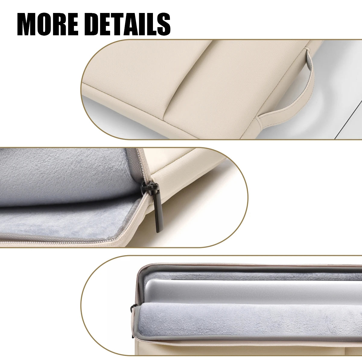 025 New Laptop Sleeve Bag Suitable for Apple MacBook Air 13.3inch M3, Huawei Matebook 14, Lenovo Xiaoxin Pro 16, Women's 15, Men's M4 Protective Case, Xiaomi 15.6