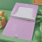 Large Capacity Foldable Plastic File Box for Office Use, Thickened A4 File Organizer, for Accounting Vouchers Resources Contract