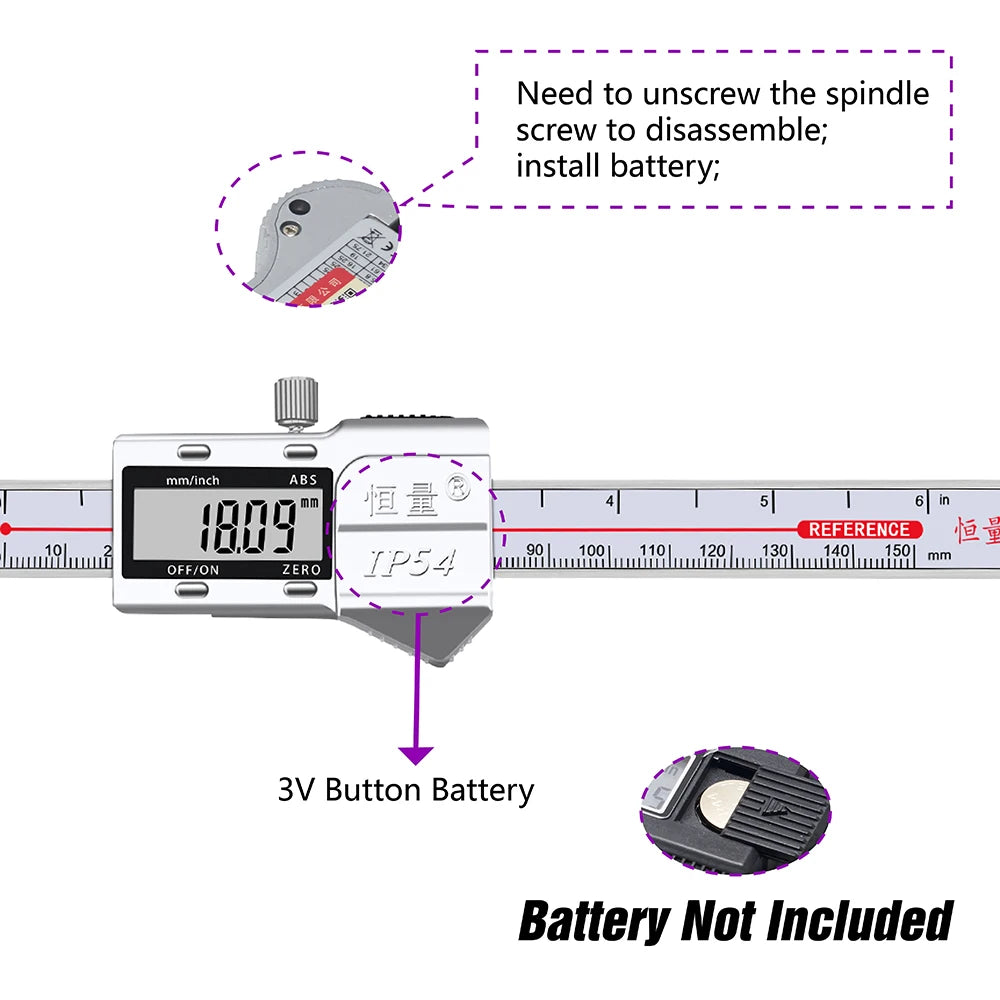 Double Inner Groove Vernier Digital Caliper 0.01mm Inner Groove Electronic Vernier Caliper Inner Hole Diameter Measurement Tool