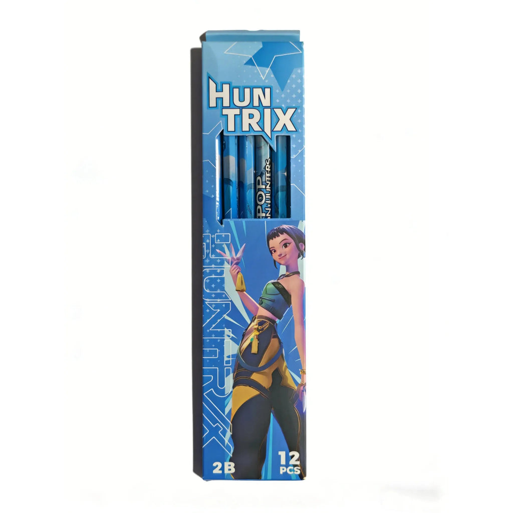 Cute KPOb Hunter Stationery Set, Pencils Ruler Pencil Sharpener Pen Bag Eraser for Kids Students, Back To School Supplies Gift