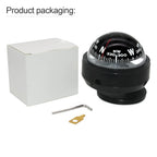 For Boat Yacht Car Waterproof Navigation Compass With Electronic LED Light White/Black Marine Sea Pivoting Marine Compass