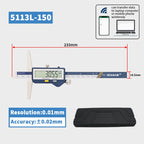 SHAHE Depth Vernier Caliper Micrometer 150/200/300 Mm Digital Vernier Caliper Stainless Steel Electric Digital Depth Gauge