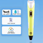 3D Pen With LCD Screen Compatible PLA Filament Toys 3D Drawing Printing Pen for Children DIY Christmas Birthday Gift