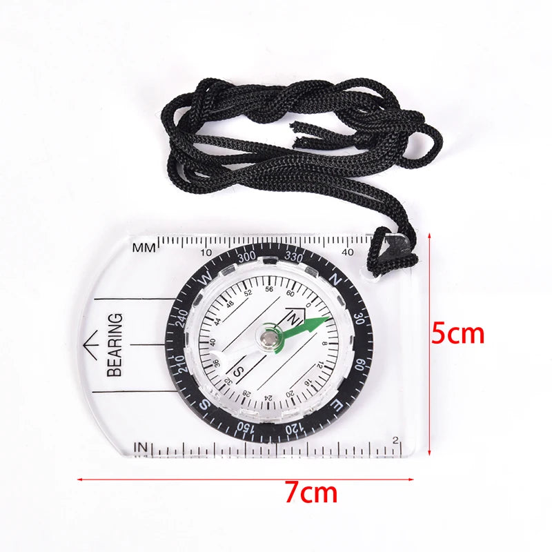 Hot Sale 1pc Outdoor Hiking Camping Compass Map Scale Ruler Multifunctional Equipment