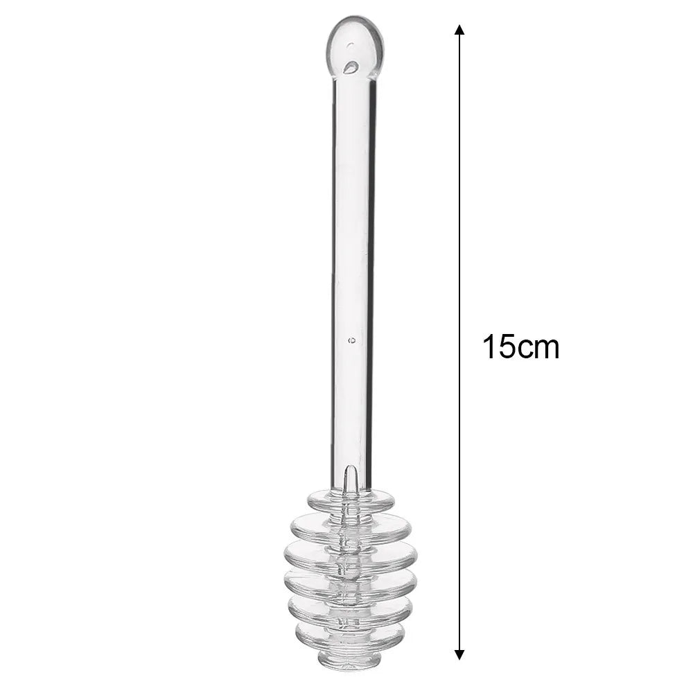 1Pcs Honey Spoon Plastic Honey Dipper Stick Syrup Dispenser Spoon Jar Stick Kitchen Accessories Server Honey Cooking Tools