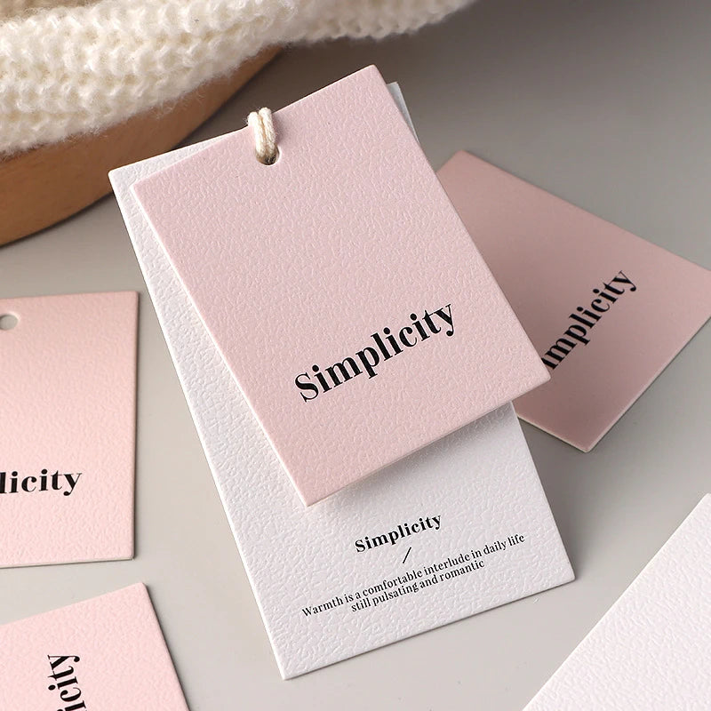 Custom Milano Paper Hang Tag Special Card Clothing Tag Screen Printed Logo Brand Label for Garments Wholesale