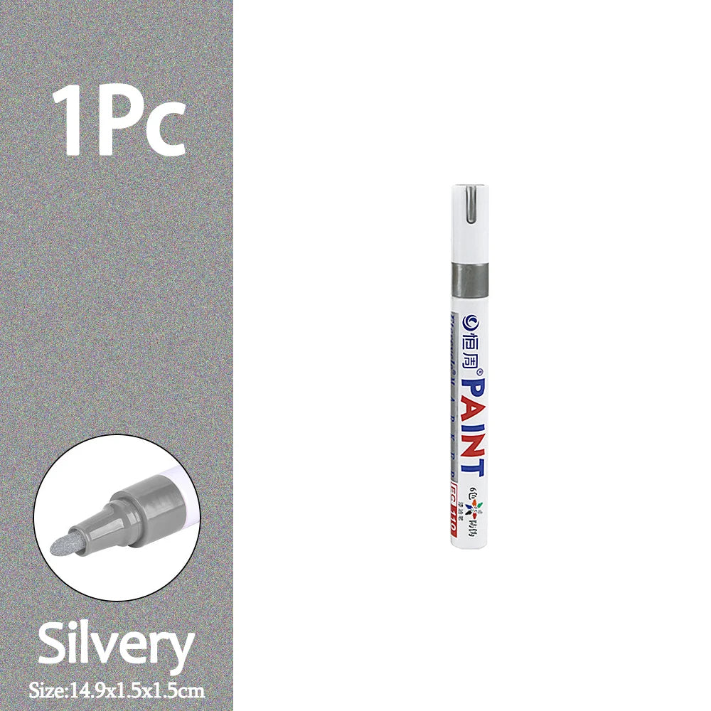 1/3/6/12Pcs Colorful Permanent Paint Marker Waterproof White Markers Tire Tread Rubber Fabric Paint Metal Paint Marker Pens