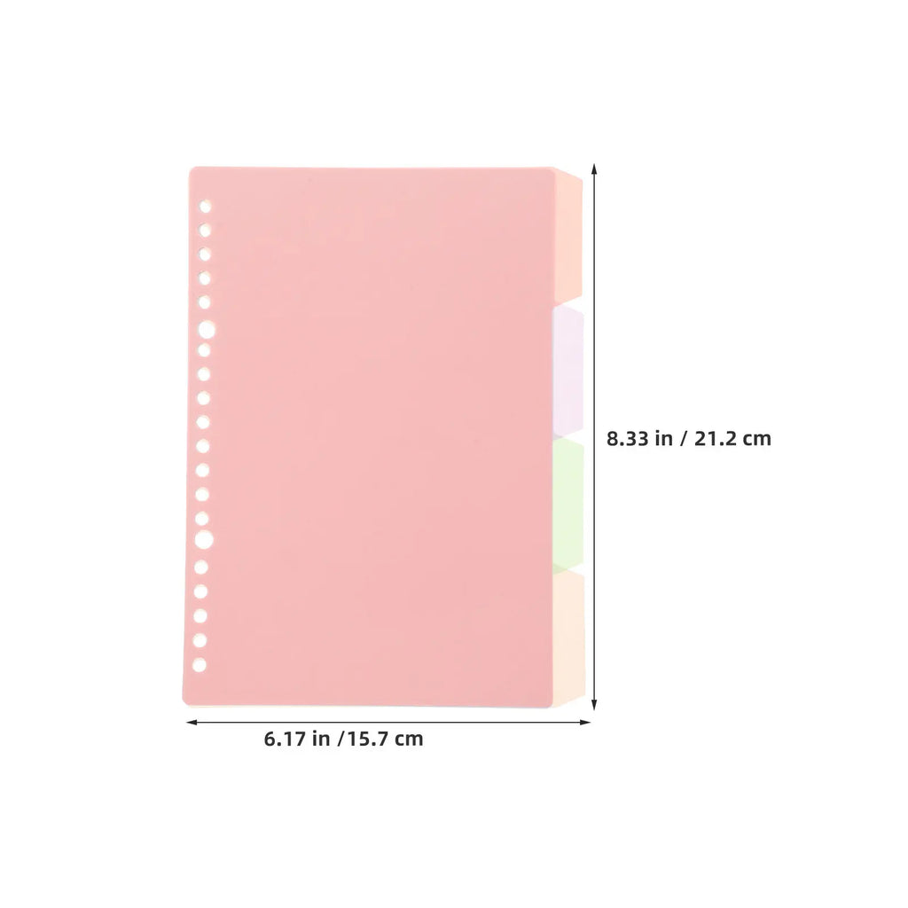 6Sets Aesthetic Pastel Binder Dividers with Tabs Plastic PP File Separators for Notebook Index Divider Pages Study Planner