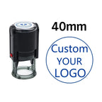 Custom Self-Inking Stamp 25/30/40/50mm Round LOGO Design Personalized Text Press-type Inking Stamp for Wedding Invitation Envelo