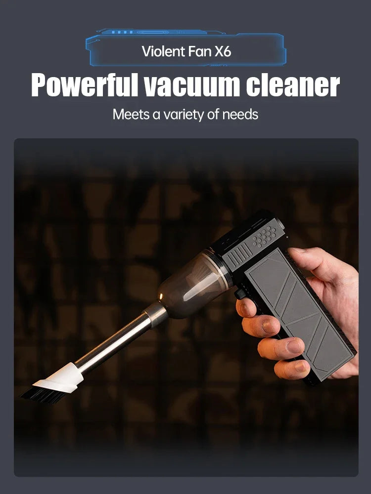 450,000RPM X6 Air Blower Powerful dust Vacuum Cleaner Fast Charging Strong Wind Brushless Violent Fan for car/computer cleaning