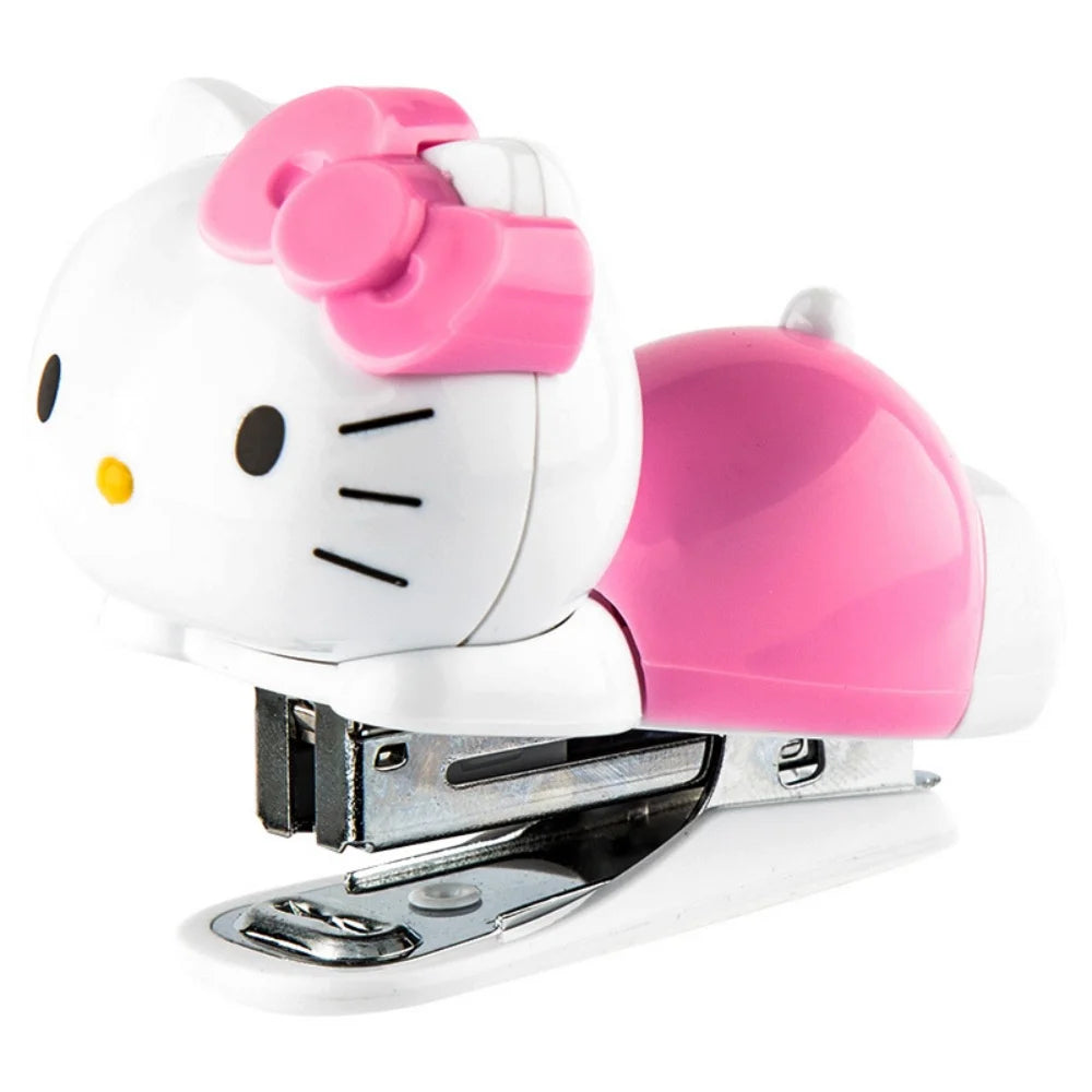 Genuine Sanrio Hello Kitty Stapler Set with Staples Bookbinding Machine Creative Stationery Gift for Women School Office
